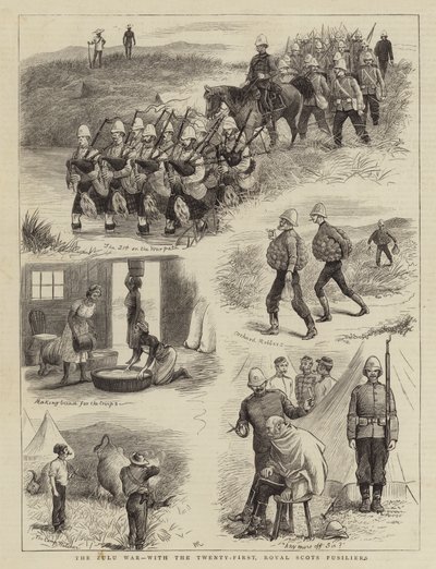 祖鲁战争，与第二十一，皇家苏格兰Fusiliers 作者 威廉·拉尔斯顿